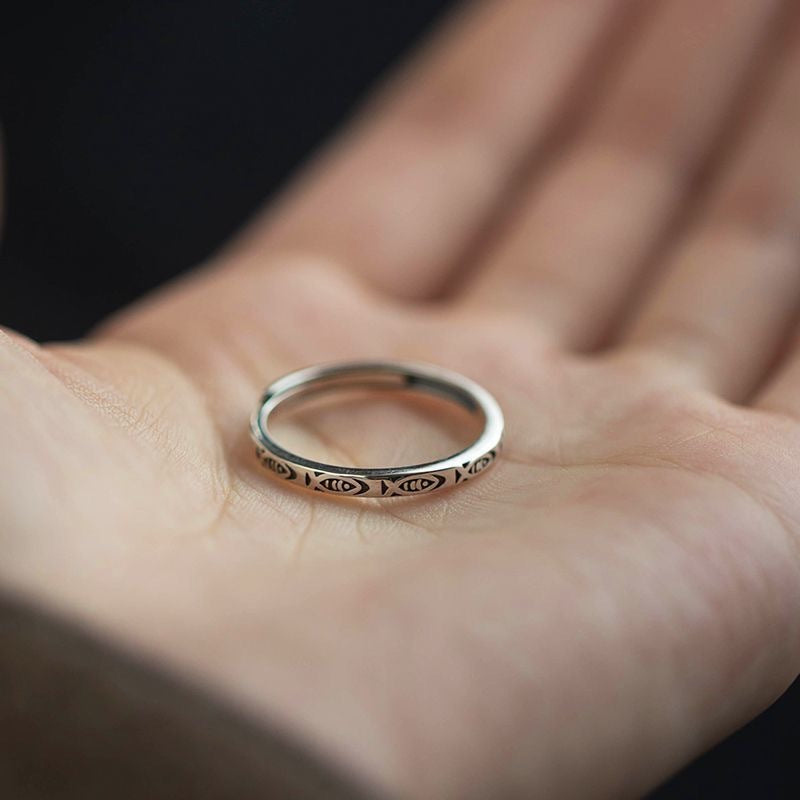 Adjustable Koi Fish Ring | Silver Lucky Fish Jewelry