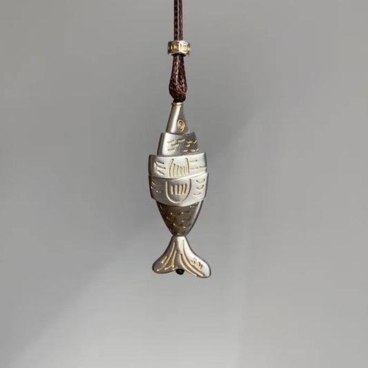 Articulated Fish Pendant Necklace | Chinese Lucky Fish