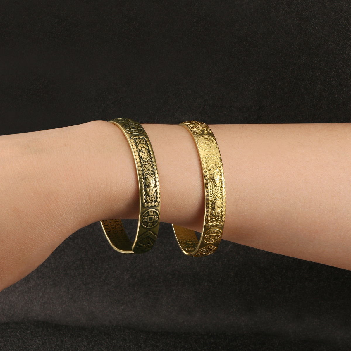 Brass Pixiu Bracelet | Adjustable Chinese Feng Shui Jewelry