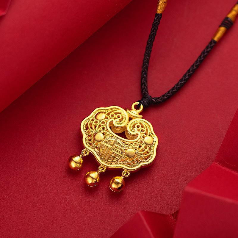 Chinese Peace Lock Necklace | Fu 福 Pendant for Good Luck