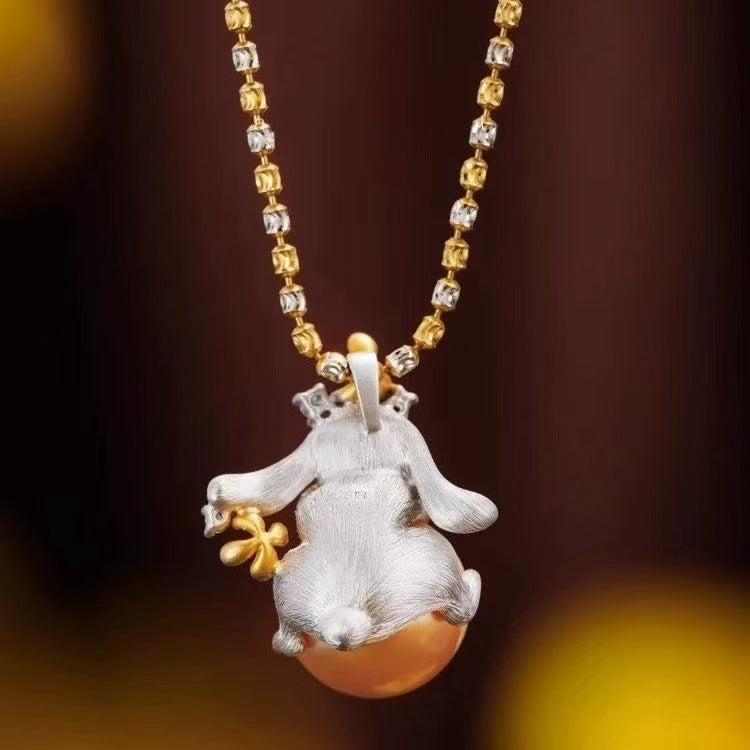 Chinese Zodiac Rabbit Necklace | Gold Rabbit Lucky Charm