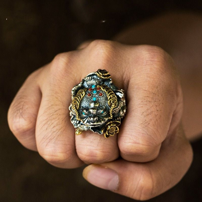 Feng Shui Money Toad Ring | Adjustable Jin Chan Ring