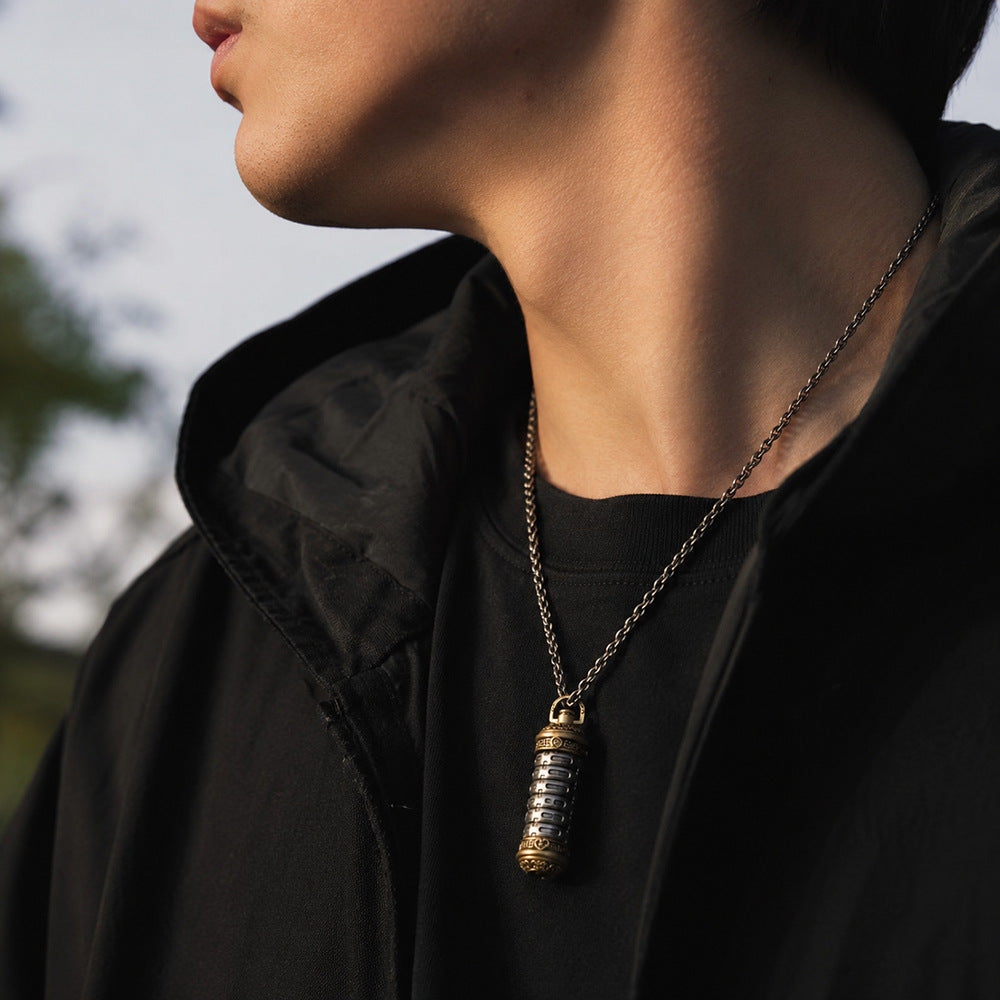 I Ching Hexagram Pendant Necklace | Rotating Taoist Jewelry