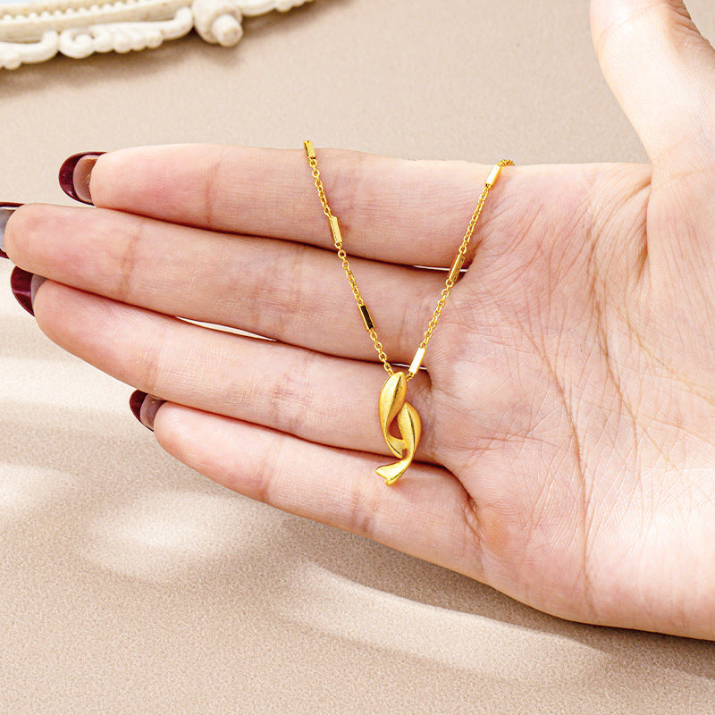 Koi Fish Pendant Necklace | Gold-Plated Chinese Jewelry