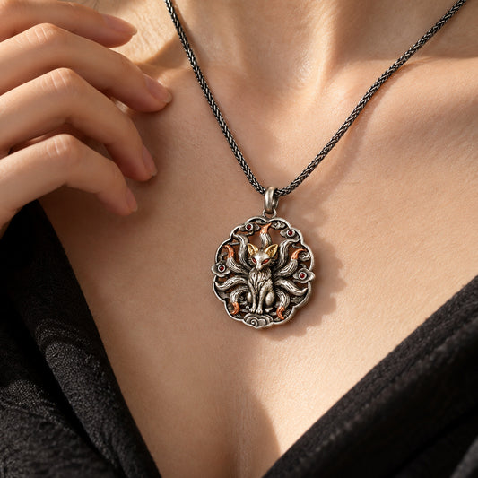 Nine-Tailed Fox Pendant Necklace