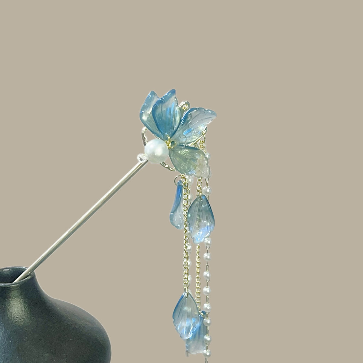Pearl Tassel Hair Stick - Flower Chinese Hairpin