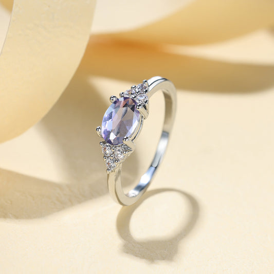 Peridot Green CZ Ring | Rose Gold Minimalist Ring for Men & Women