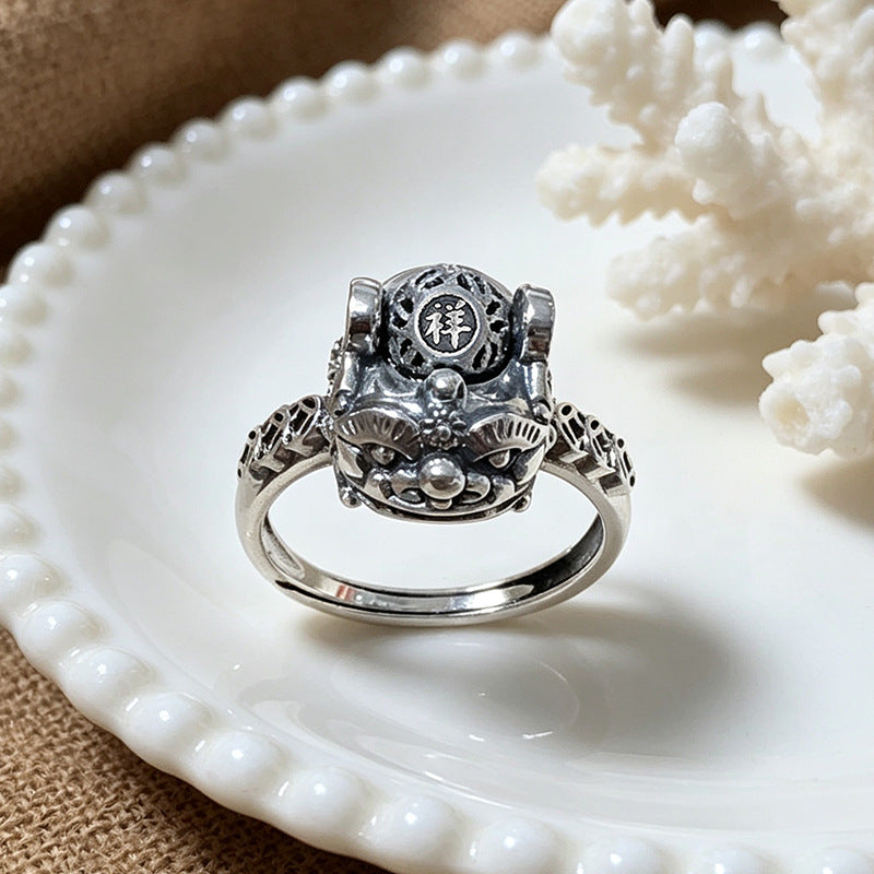 925 Sterling Silver Pixiu Ring | Chinese Good Luck Ring