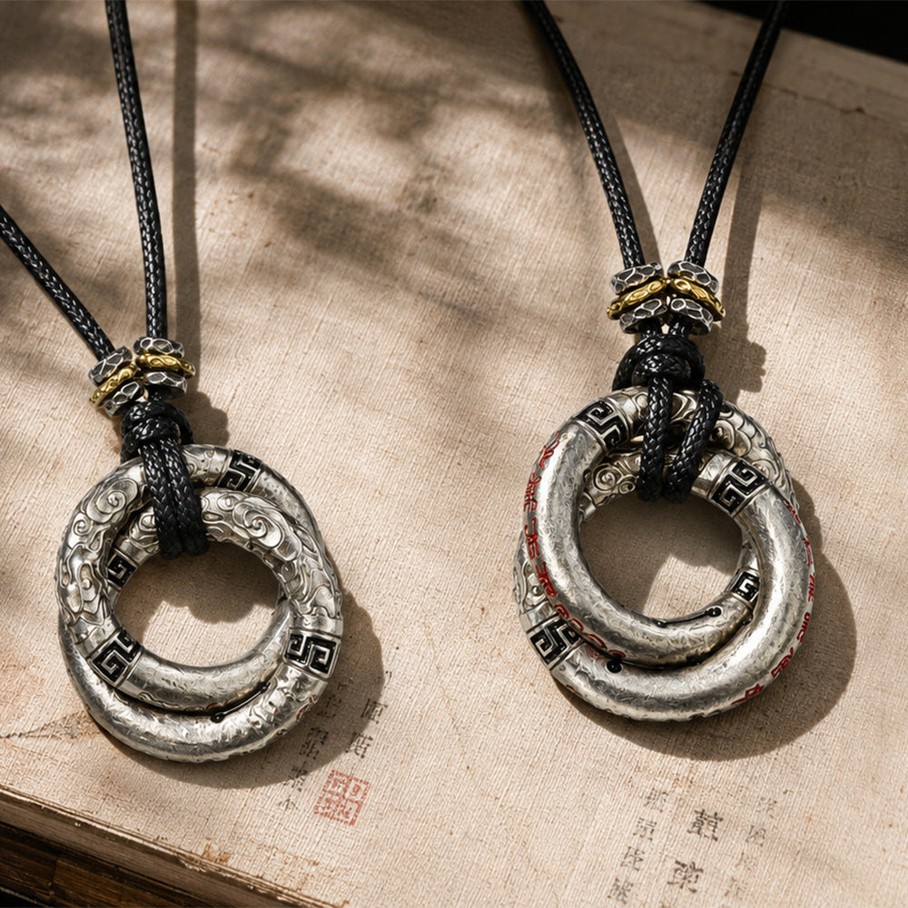 Qiankun Ring Pendant Necklace | Nezha Talisman Jewelry