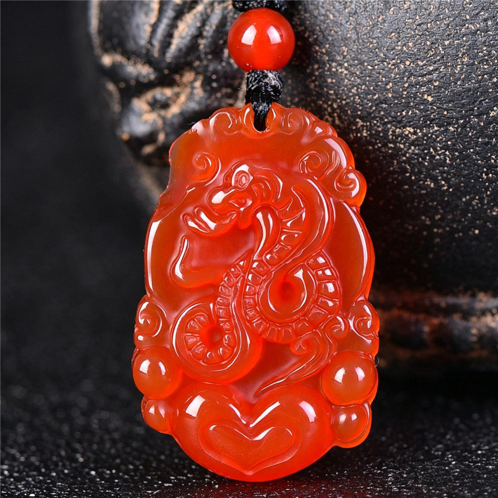 Red Agate Chinese Zodiac Pendant