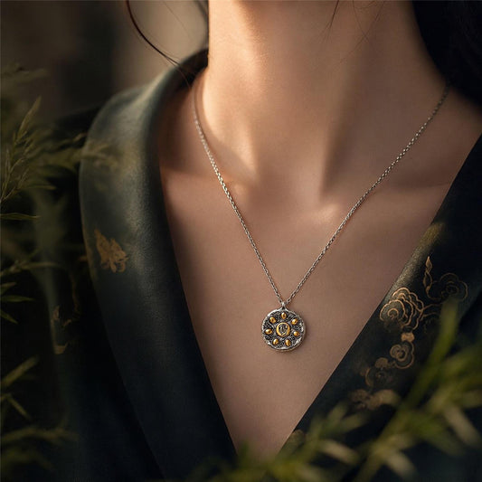 Seven Grains of Rice Pendant Necklace | Taoist Lucky Amulet