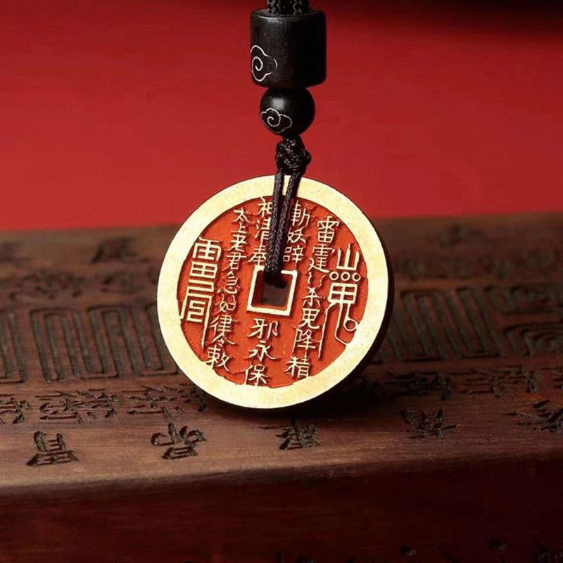 Chinese Coin Pendant |Shan Gui Mountain Spirit Amulet