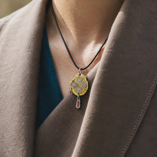 Taoist Four Symbols Pendant Necklace – Vintage Chinese Amulet