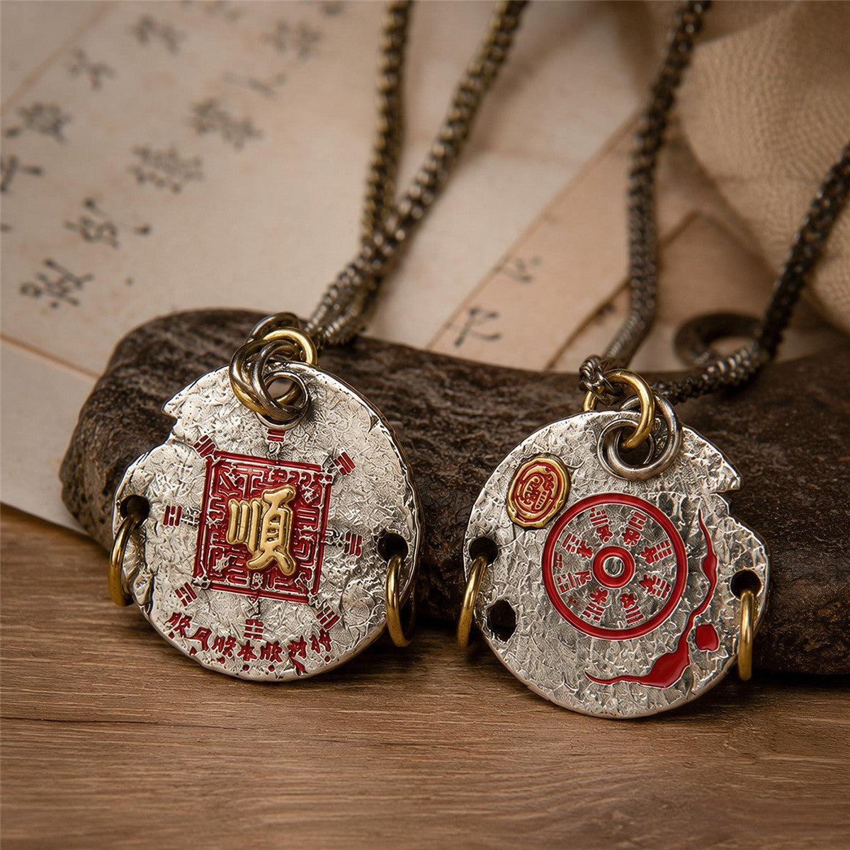 Taoist Seal Bagua Pendant Necklace | Chinese Taoist Jewelry