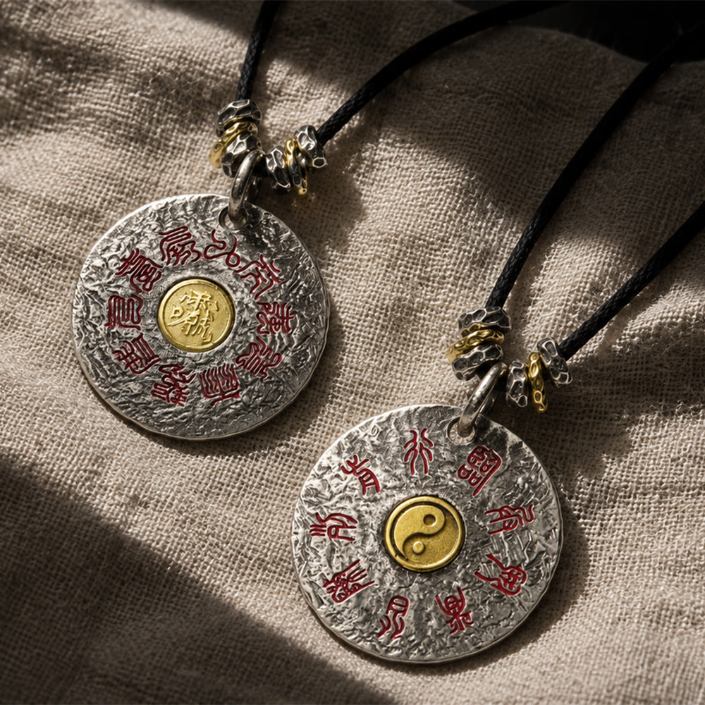 Collar con colgante de Taiji taoísta | Joyería Lei Zu Hui y Jiutian Yingyuan