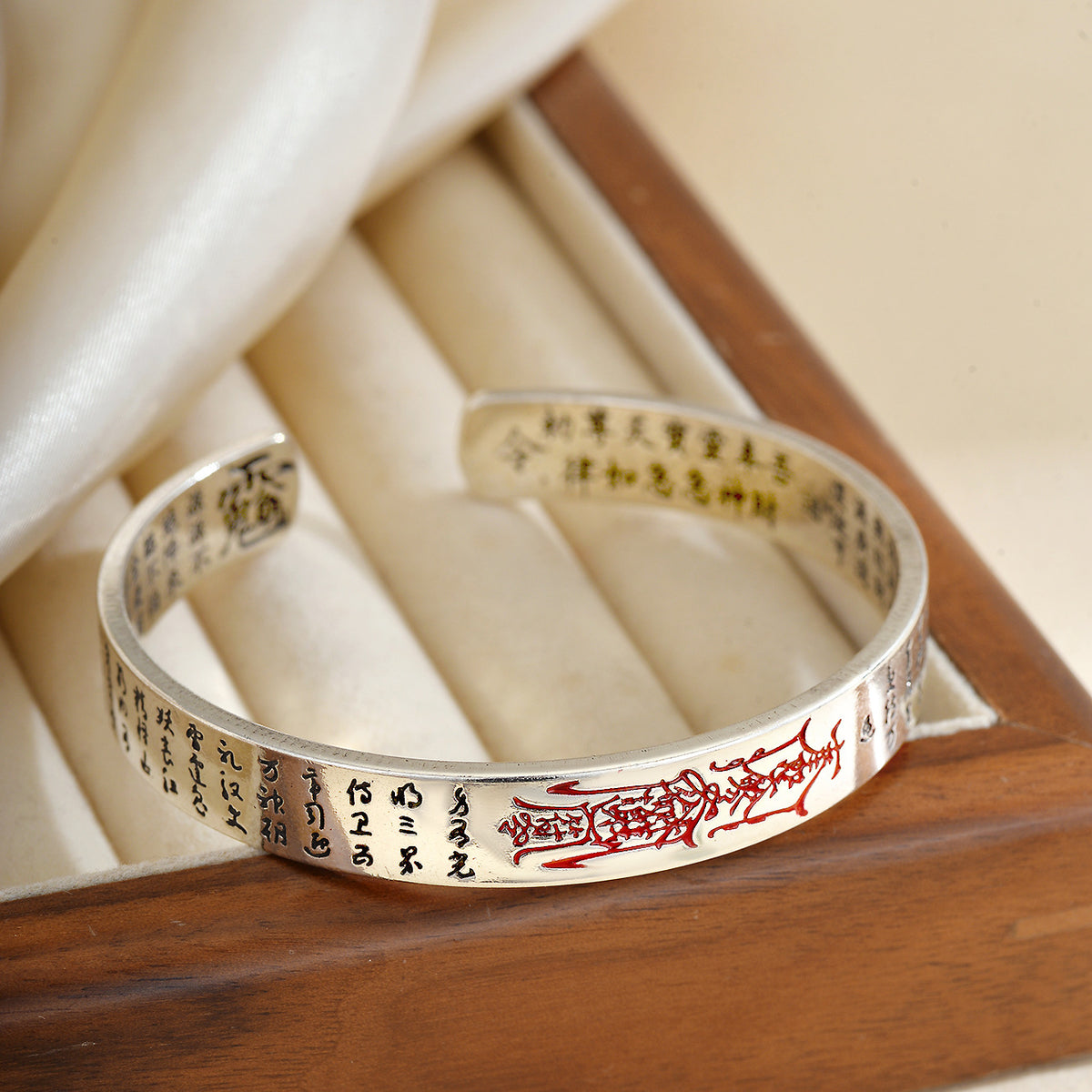 Taoist Tianpeng Ruler Cuff Bracelet with Gong Ming Talisman