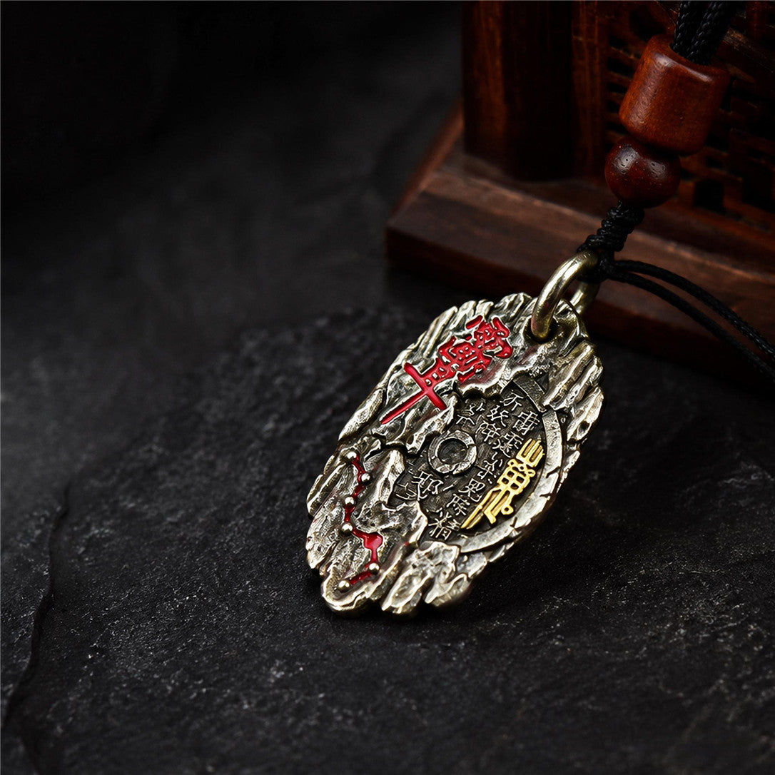 Traditional Chinese Shan Gui Charm Coin Necklace Pendant
