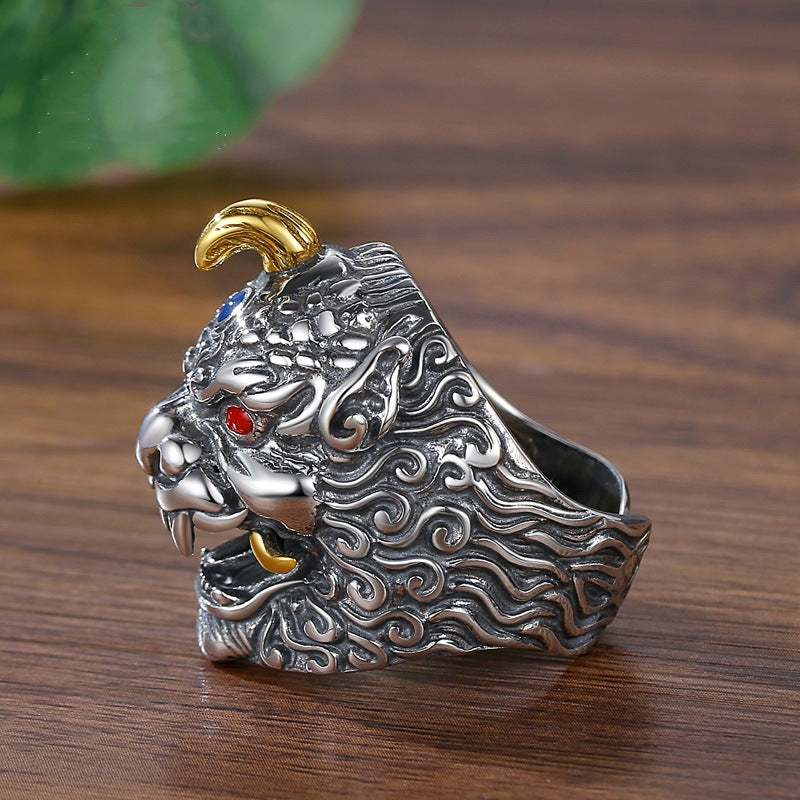 Vintage Pixiu Ring | Adjustable Chinese Lucky Ring