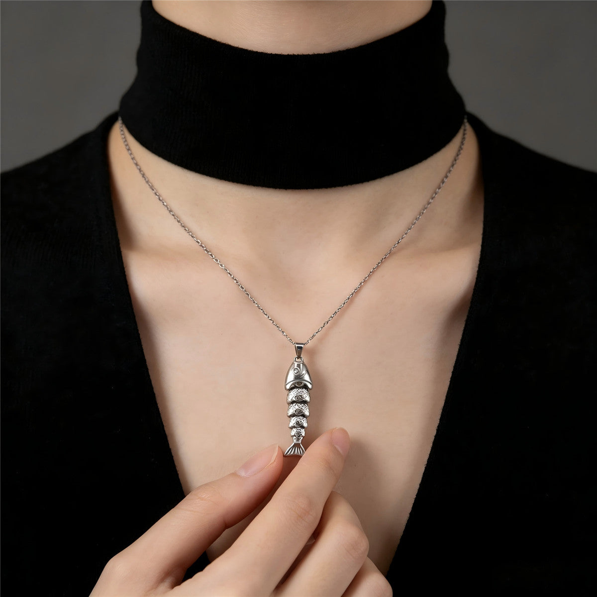 Vintage Koi Fish Pendant Necklace | Chinese Good Luck Jewelry
