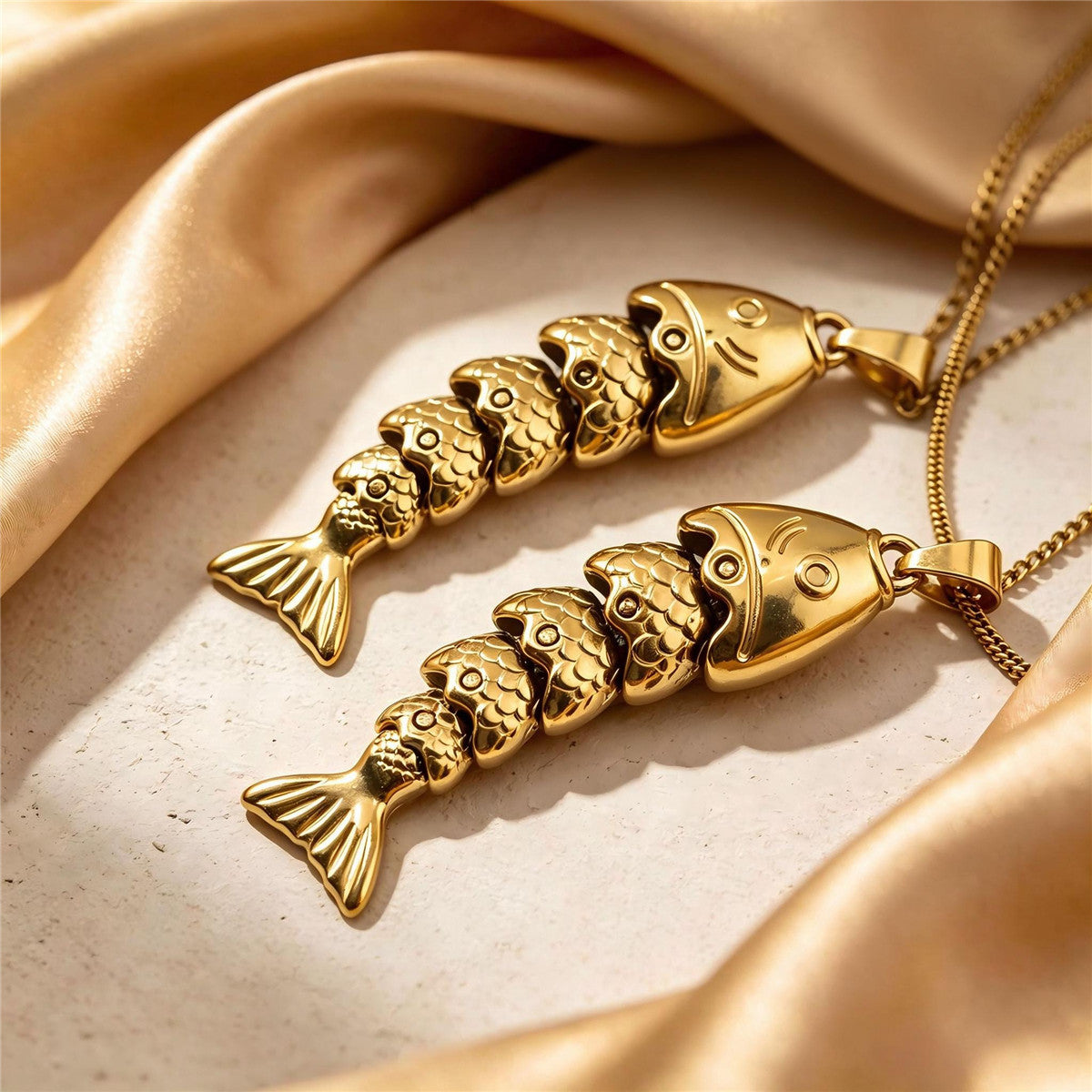 Vintage Koi Fish Pendant Necklace | Chinese Good Luck Jewelry