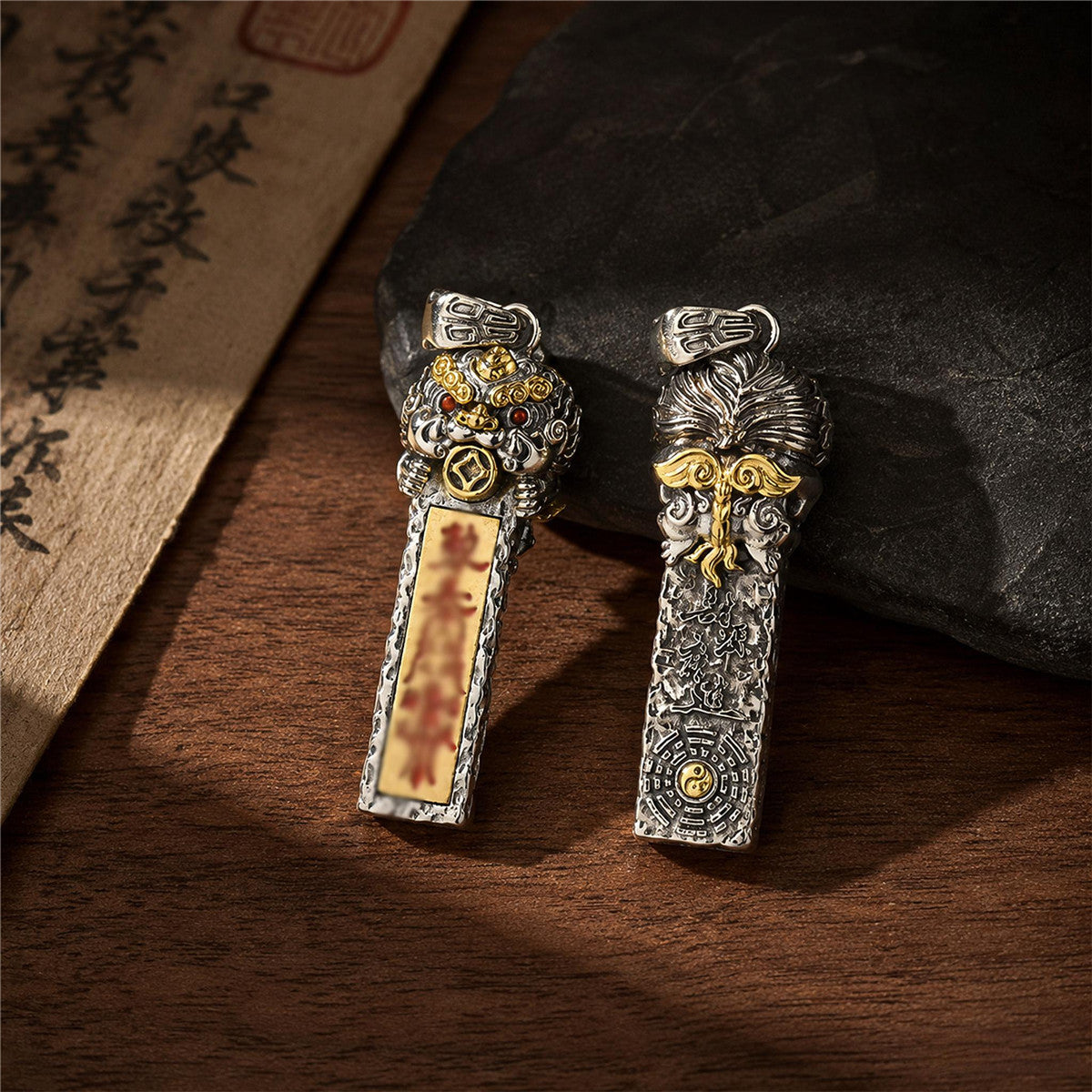 Vintage Pixiu Pendant | Chinese Feng Shui Wealth Charm