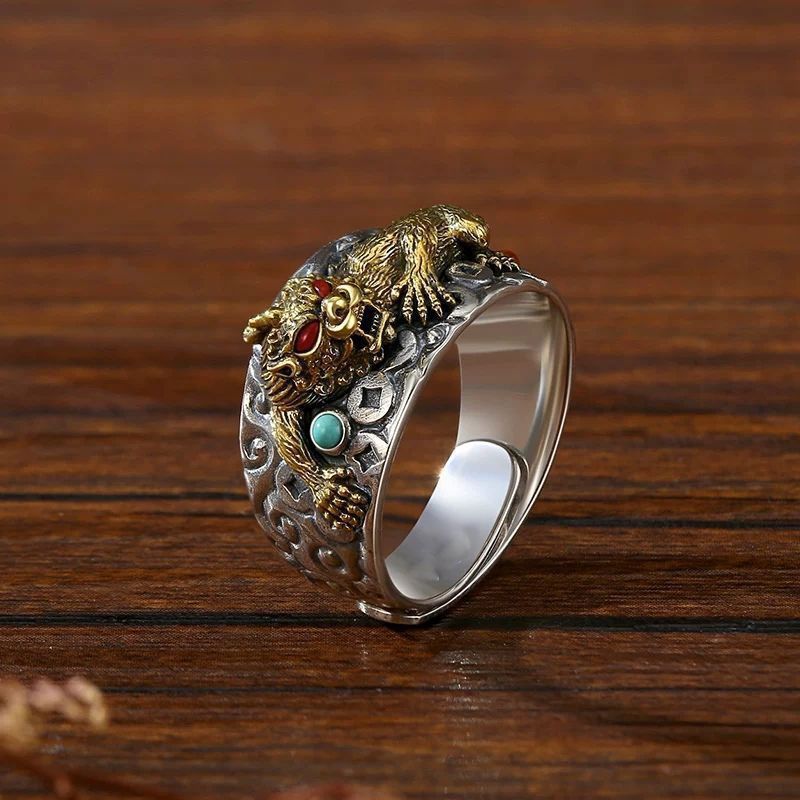 Vintage Pixiu Ring | Adjustable Feng Shui Ring