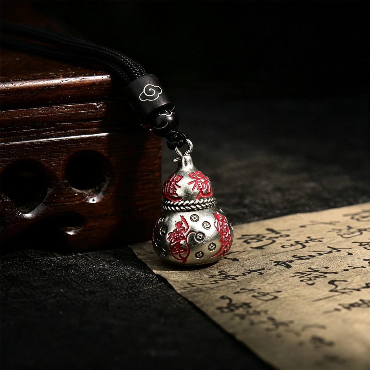 Wealth God Hulu Gourd Pendant | Chinese Fortune Charm
