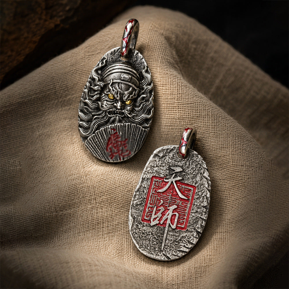 Zhong Kui Pendant – Chinese Guardian Charm in Silver Tone
