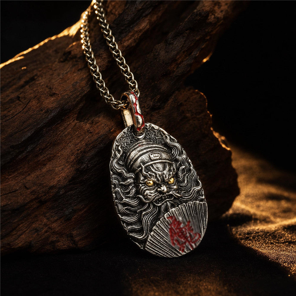 Zhong Kui Pendant – Chinese Guardian Charm in Silver Tone