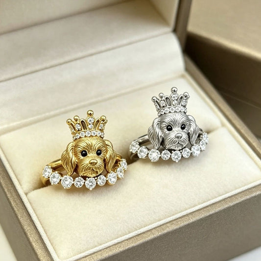 Adjustable Dog Ring for Women | Dog Lover Gift Jewelry