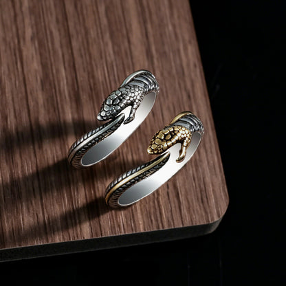 Adjustable Ouroboros Chinese Zodiac Snake Ring