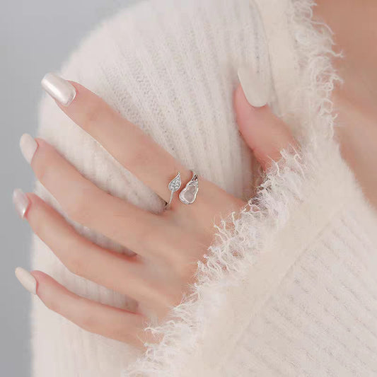 Adjustable Zircon Gourd Ring | Chinese Lucky Hulu Ring