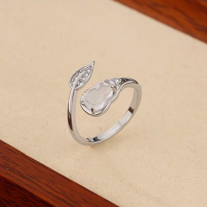 Adjustable Zircon Gourd Ring | Chinese Lucky Hulu Ring