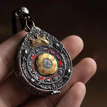 Bagua Pendant Necklace | Silver-Plated Eight Trigrams