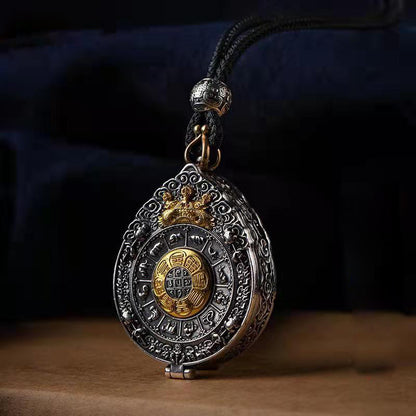 Bagua Pendant Necklace | Silver-Plated Eight Trigrams