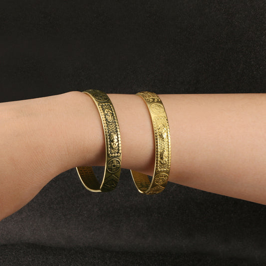 Brass Pixiu Bracelet | Adjustable Chinese Feng Shui Jewelry