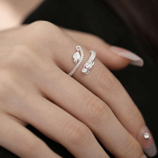 Chinese Dragon Ring | Adjustable Gold & Silver Zodiac Jewelry