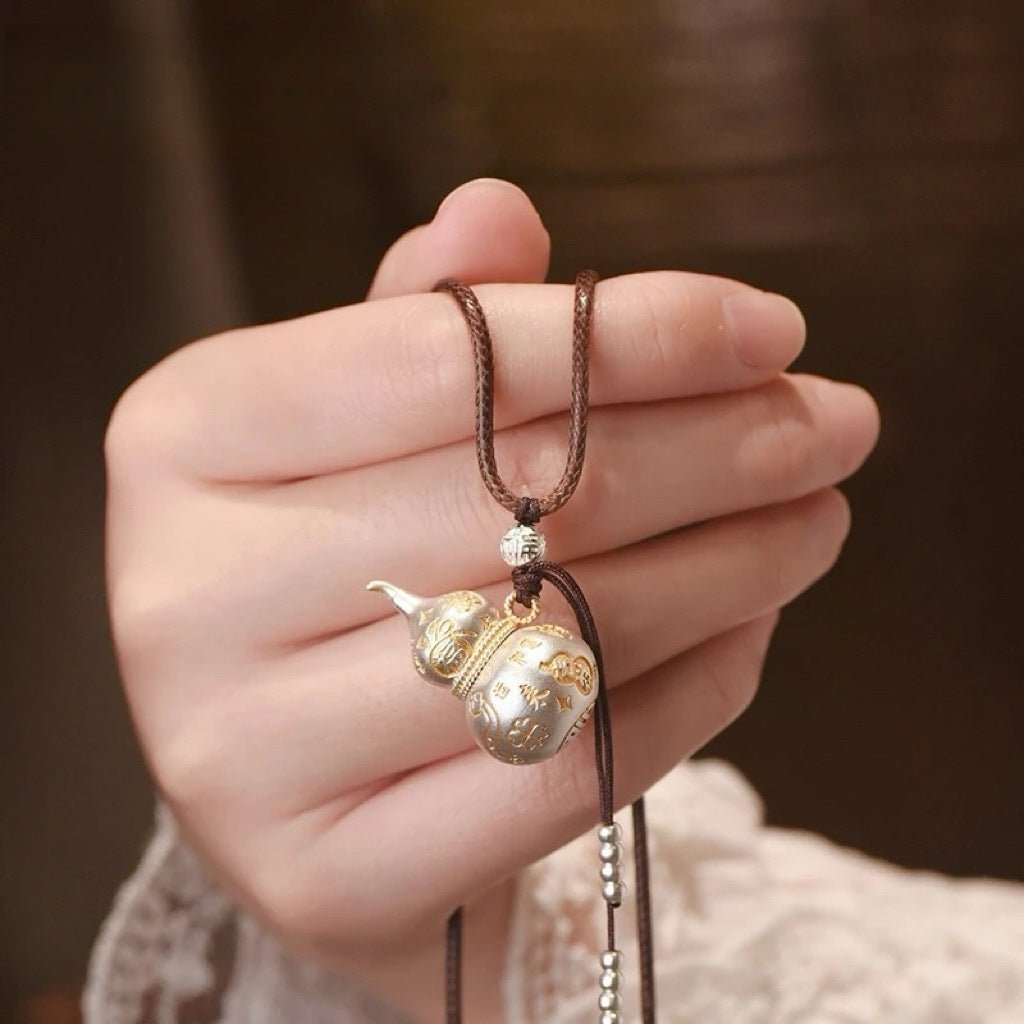 Chinese Hulu Gourd Pendant Necklace | Feng Shui Wealth & Protection Charm
