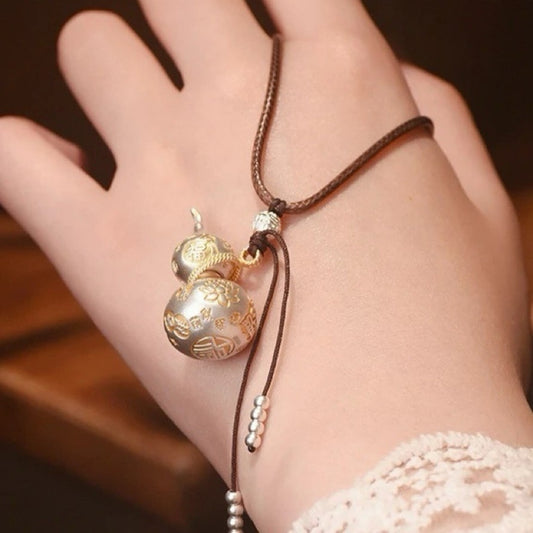 Chinese Hulu Gourd Pendant Necklace | Feng Shui Wealth & Protection Charm