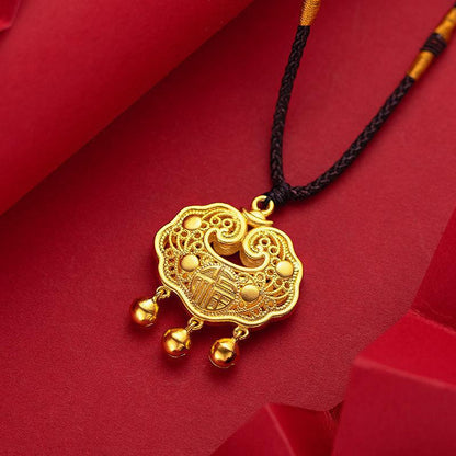 Chinese Peace Lock Necklace | Fu 福 Pendant for Good Luck