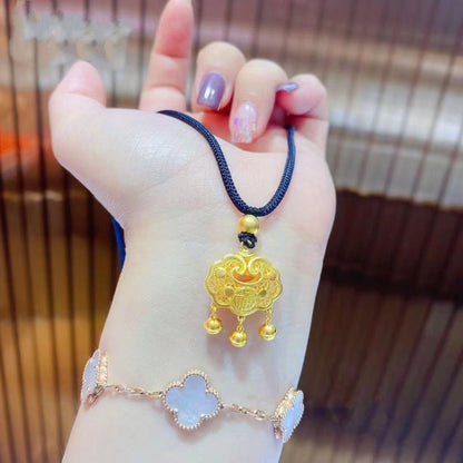 Chinese Peace Lock Necklace | Fu 福 Pendant for Good Luck