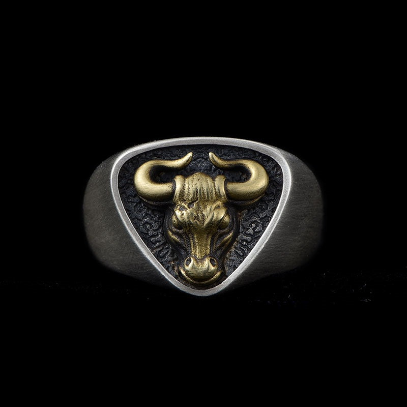 Chinese Zodiac Ox Ring | Vintage Adjustable Open Ring
