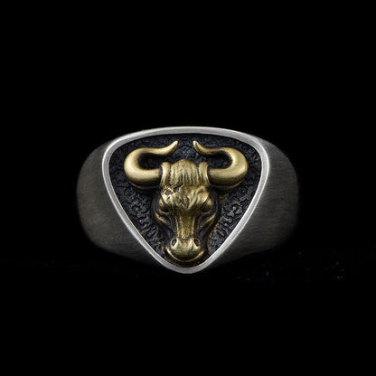 Chinese Zodiac Ox Ring | Vintage Adjustable Open Ring