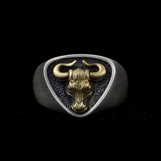 Chinese Zodiac Ox Ring | Vintage Adjustable Open Ring