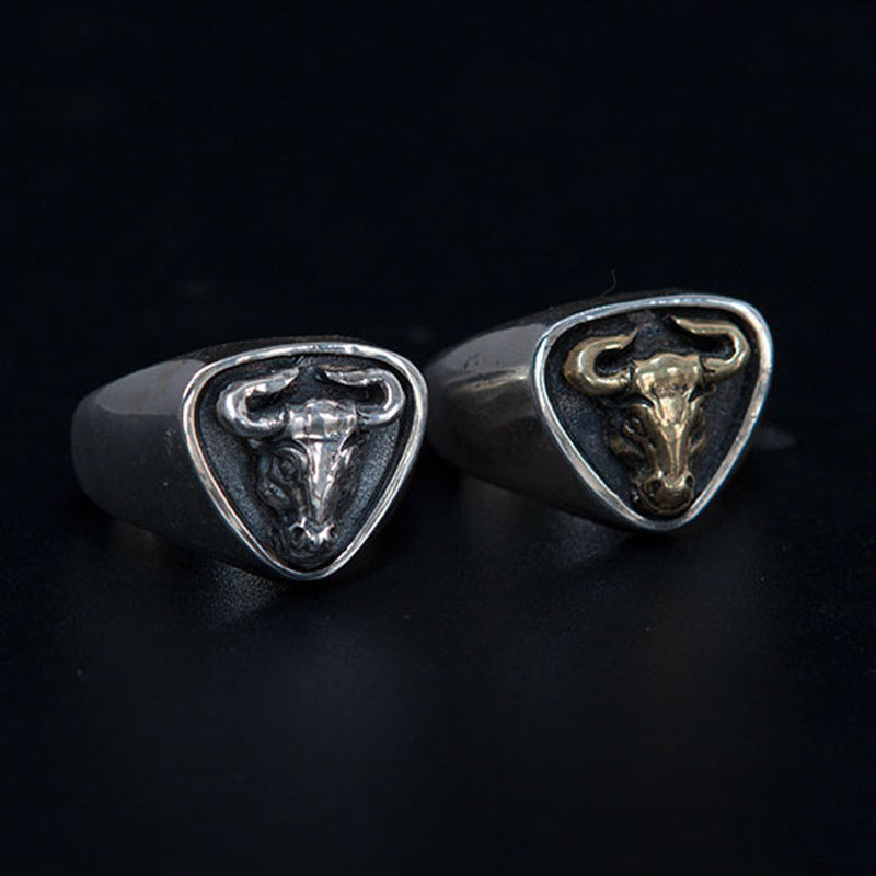 Chinese Zodiac Ox Ring | Vintage Adjustable Open Ring