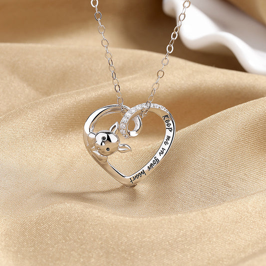 Chinese Zodiac Pig Necklace | 925 Sterling Silver Lucky Pig Pendant