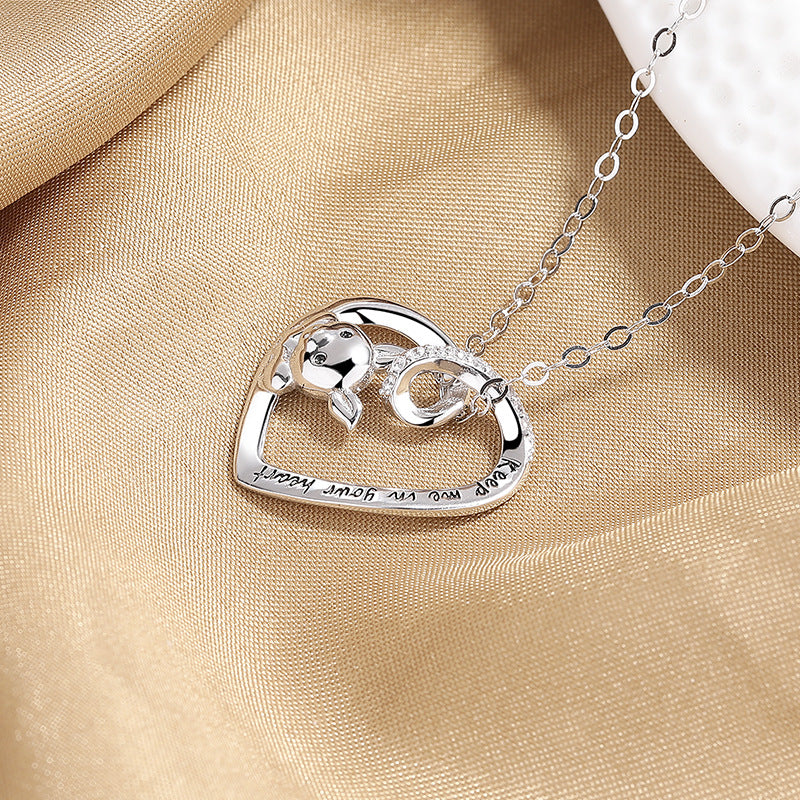 Chinese Zodiac Pig Necklace | 925 Sterling Silver Lucky Pig Pendant