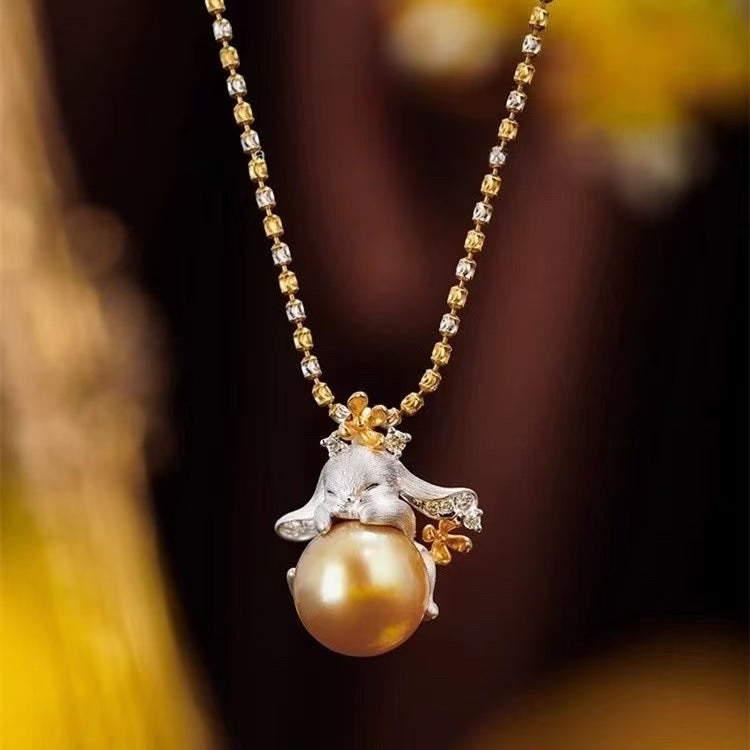 Chinese Zodiac Rabbit Necklace | Gold Rabbit Lucky Charm
