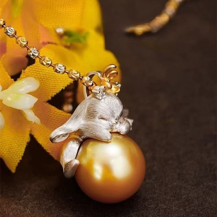 Chinese Zodiac Rabbit Necklace | Gold Rabbit Lucky Charm