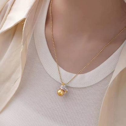 Chinese Zodiac Rabbit Necklace | Gold Rabbit Lucky Charm